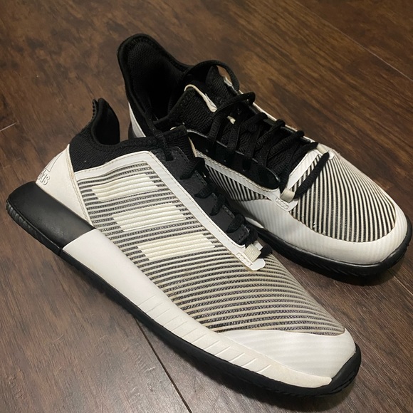 Adidas Defiant Bounce 2 Womens size 4.5 Tennis Court Shoes White - Picture 1 of 9